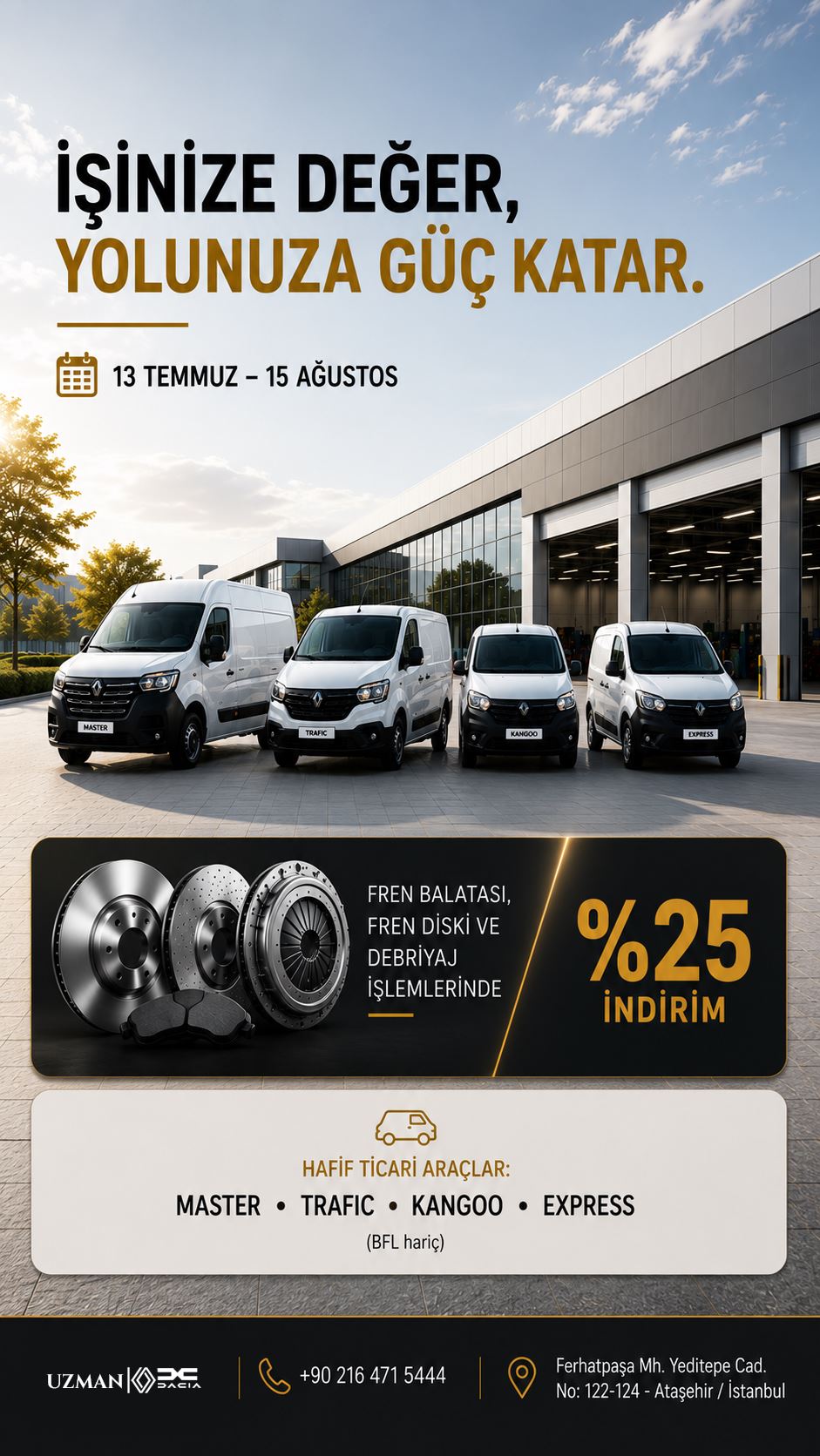 Master, Trafic, Kangoo ve Express hafif ticari araçlar kampanyası